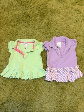 Polo by Ralph Lauren Peplum Dress Set in Mint Green and Lavender